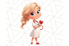 Nurse Clipart Bundle, Medical Staff PNG, Cute Kid Nurse Png Product Image 17