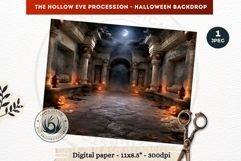 Gothic Halloween background - Hollow Eve Procession Backdrop Product Image 1