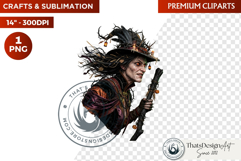 Gothic Halloween Harvest Character PNG Clipart sublimation Product Image 1