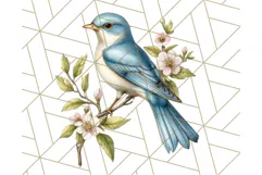 Vintage Song Bird Clipart PNG, Botanical Bird Art Clip Art Product Image 5
