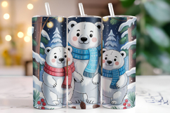 Merry Christmas Beer Tumbler Wrap | Christmas Wrap Product Image 1