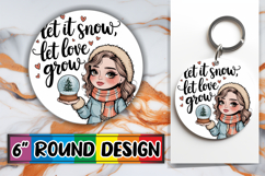 Luminous Circle Coasters Sublimation, Love Woman Product Image 1
