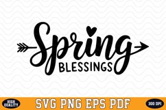 Spring Blessings SVG Design | SVG Cut files Product Image 1