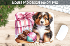 Watercolor Dog Mouse Pad Sublimation - Valentines PNG Design Product Image 1