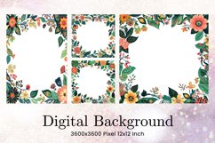 Flower Pattern Background Wallpaper Digital Paper_41 Product Image 1