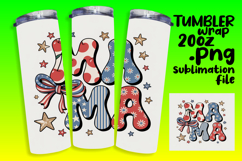 20oz Sublimation Tumbler Wrap , Mama Product Image 1
