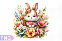 Spring Bunny Clipart - Bunny sublimation PNG Design Product Image 1