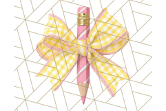 Chubby Pencil With Bows PNG Clipart, Cute School Supply Png Product Image 5