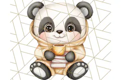 Warm & Fuzzy Mornings PNG Clipart, Cozy Animal Art Download Product Image 5