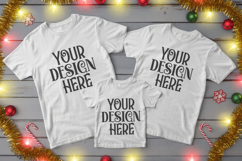 Christmas Family Matching Group T-Shirt Mockups | Holiday Fl Product Image 1