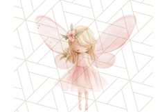 Pastel Pink Fairy Garden Clipart, Enchanted Cottagecore Png Product Image 5