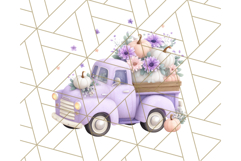 Vintage Truck Pumpkin and Fall Flowers PNG Clipart, Autumn Product Image 5