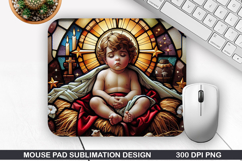 Mouse Pad Sublimation, Jesus Mouse Pad PNG Design Product Image 1