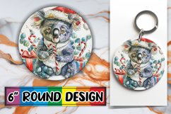 PNG Christmas Round Design - Watercolor Art Product Image 1