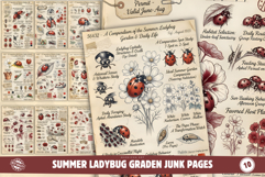 Summer Ladybug Graden Junk Pages Product Image 1