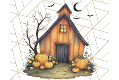 Halloween Cottagecore Barn PNG Clipart, Fall Style Product Image 5