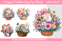 Happy Mothers Day Floral PNG Product Image 1