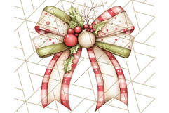 Muted Cozy Christmas Bows PNG Clipart, Winter Holiday Png Product Image 5