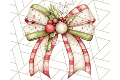 Muted Cozy Christmas Bows PNG Clipart, Winter Holiday Png Product Image 5