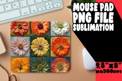 Whimsical Blossom Sublimation Mouse Pad Design PNG Product Image 1