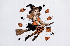 Vintage Witch Halloween Sublimation PNG Product Image 1
