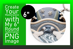 Creative Circle PNG Car Coaster Template , Holiday Product Image 1