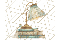 Whimsical Library Clipart with Cozy Readers and Books Product Image 5