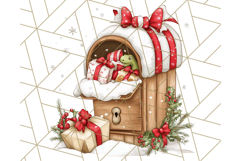 Christmas Dinosaur PNG Clipart, Cute Dino Holiday Art Png Product Image 5