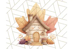 Autumn Treehouse & Woodland Cabin PNG Clipart Product Image 5