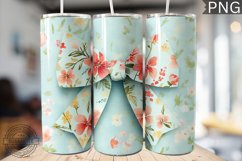 Spring Fling Bow Tumbler Wrap -High Quality 300 Dpi Product Image 1
