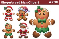 Gingerbread Man Clipart PNG Product Image 1