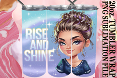 Bright Mornings 20oz tumbler wrap, Woman Product Image 1