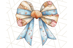 Watercolor Summer Bow Clipart PNG, Coquette Bright Bow Png Product Image 5