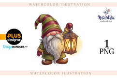 Watercolor Christmas gnomes, Christmas Gnomes Product Image 1