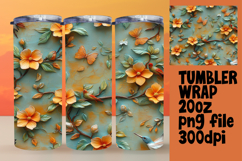 Creative 20oz Tumbler Wrap for Gifts , 3D Flower Product Image 1