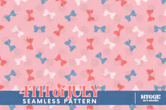 American 4th of July Patriotic Coquette Bow Seamless Pattern Product Image 1
