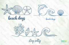 Retro Summer Coastal SVG PNG Clipart Product Image 1