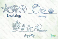 Retro Summer Coastal SVG PNG Clipart Product Image 1