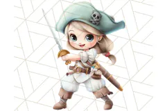 Cartoon Pirate Kids and Animals PNG Clipart for Fun Designs Product Image 5