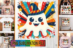 Festive Ghost for Halloween PNG Product Image 1