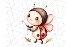 Cute Ladybug Clipart PNG, Pastel Whimsical Bug Illustrations Product Image 5