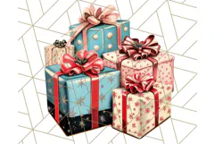Vintage Glamorous Christmas Party Clipart PNG, Holiday Png Product Image 5
