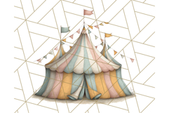 Vintage Carnival Animals Clipart PNG, Retro Circus Elements Product Image 5