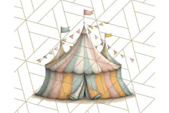 Vintage Carnival Animals Clipart PNG, Retro Circus Elements Product Image 5