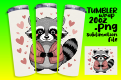 20oz Sublimation Tumbler Wrap , Valenines Animals Product Image 1