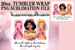 Lively Sublimation 20oz tumbler wrap, Cancer Product Image 1