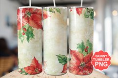 Christmas Flowers Tumbler | Christmas Tumbler Wrap Product Image 1