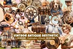 Vintage Antique Aesthetic Clipart Bundle Product Image 1