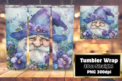 Summer Bloom Gnome Tumbler Wrap 20oz Product Image 1