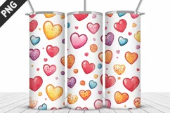 Lovely Hearts Tumbler Design | Valentine's Day Tumbler Wrap Product Image 2